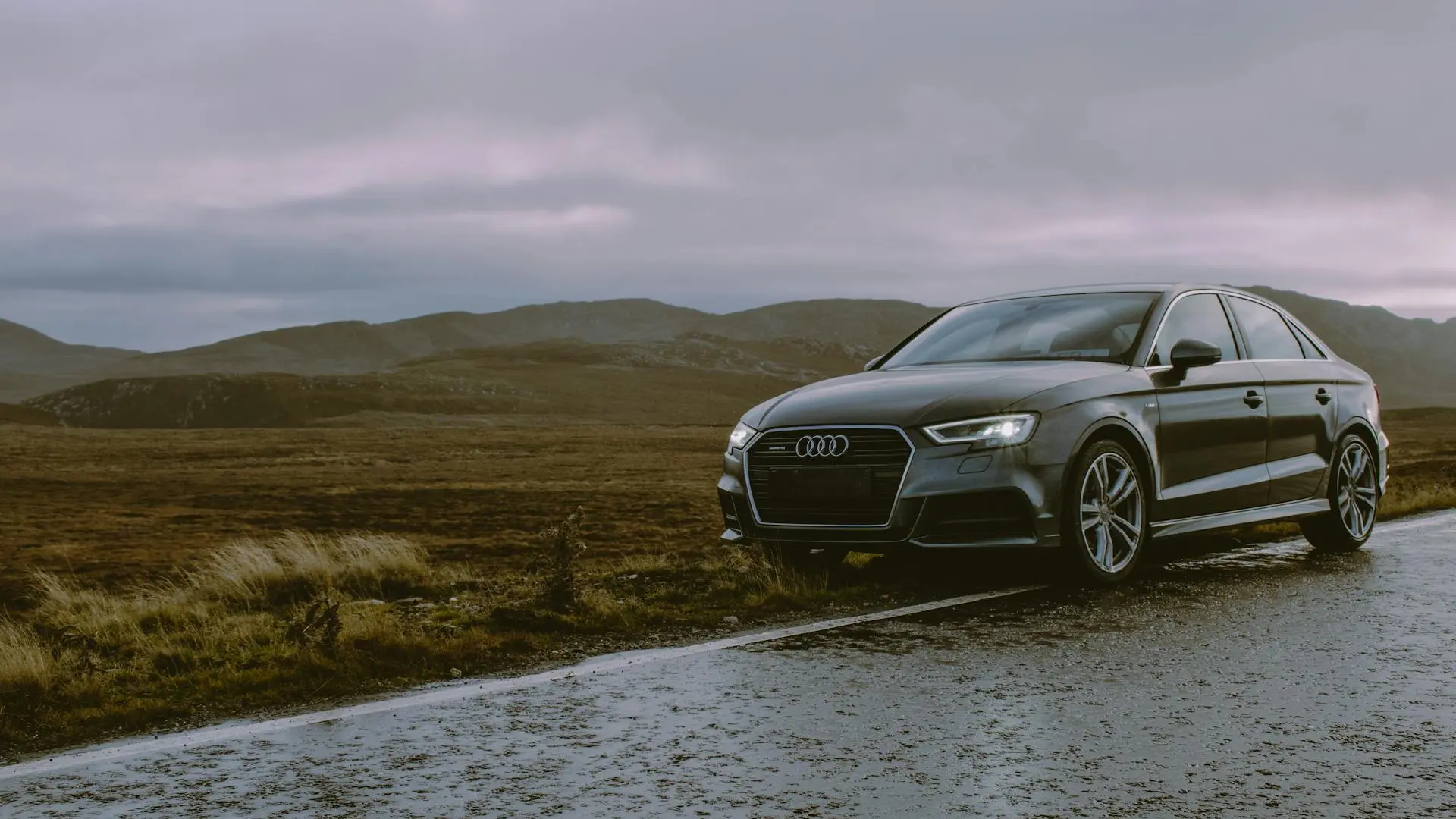 Car on scenic road